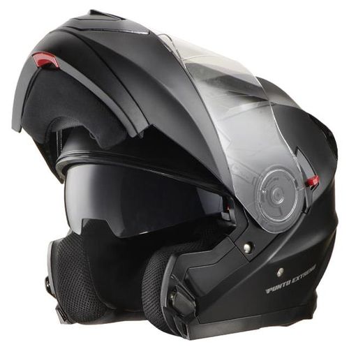 Casco de Moto Abatible Con Lente Interno Gris-Rojo Mate - Tienda Moto Rider  México