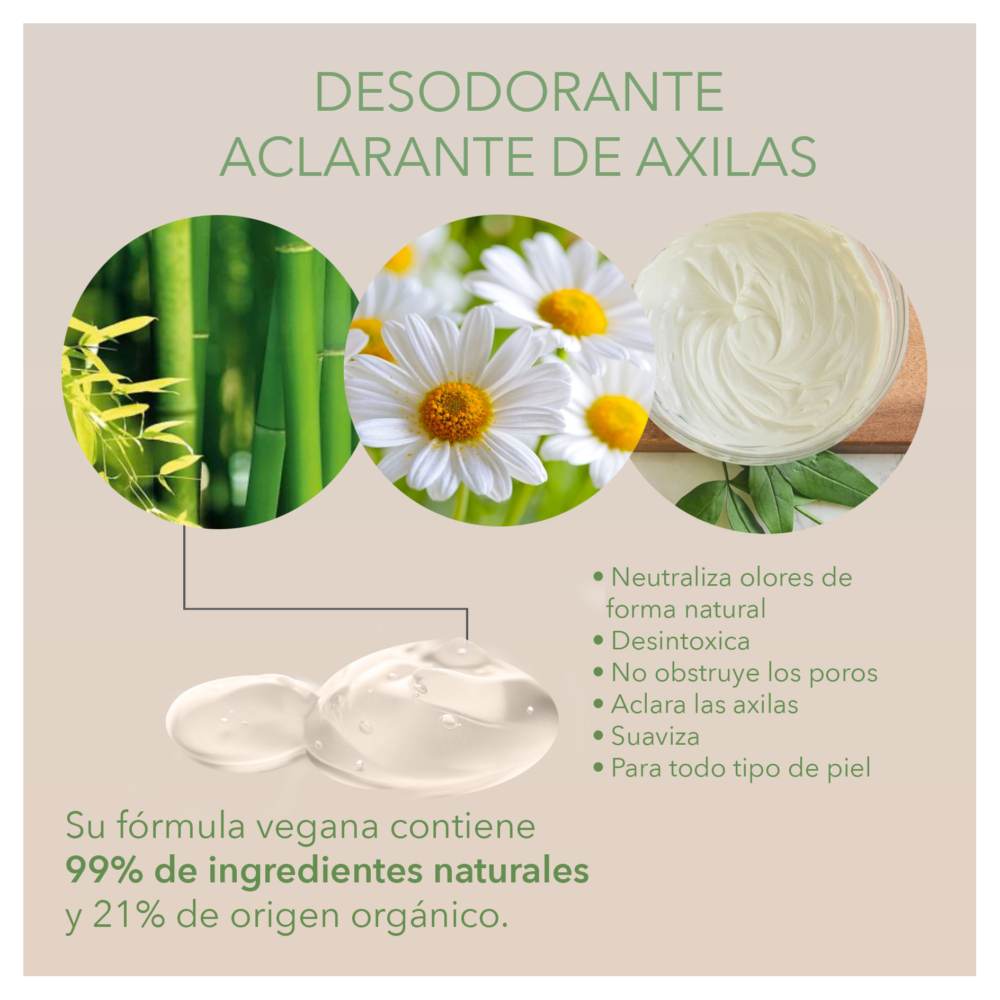 Desodorante Aclarante de Axilas Marie d'Argan Orgánico y Vegano