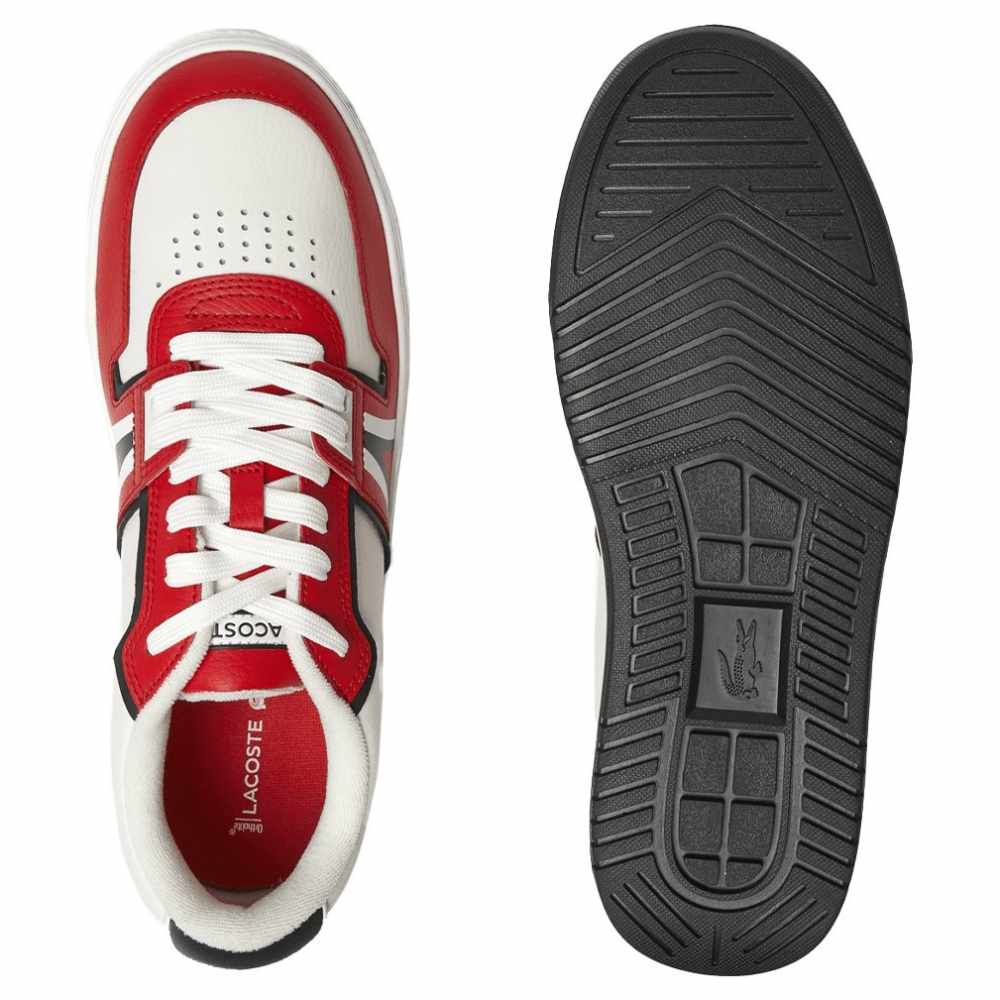 TENIS LACOSTE LEATHER COLOR ROJO BEIGE PARA HOMBRE Elektra Tu Familia Vive Mejor