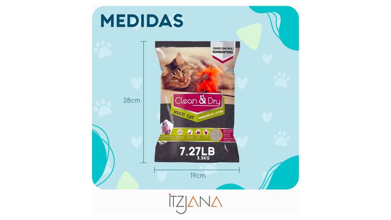 Arena Para Gato Clean&Dry 3 Kg Nandog