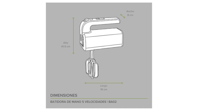 Batidora de pie multifuncional 3 en 1, 5.5 L — Avera