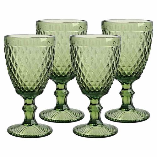 Set 4 copas de cristal Kyuden Home Vert - Verde
