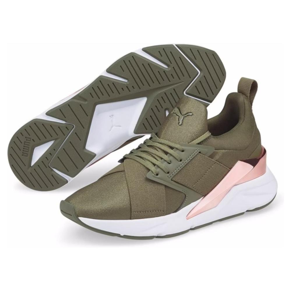 Tenis puma verde militar mujer sale