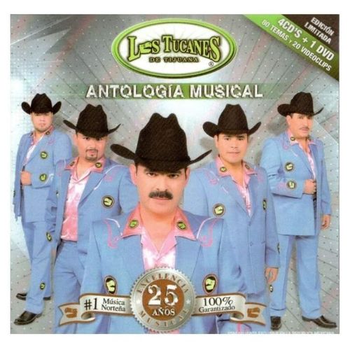 Los Tucanes De Tijuana - Antologia Musical - 4 Discos Cd + Dvd