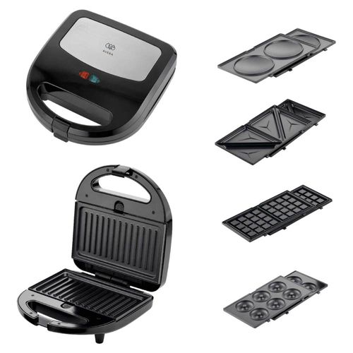 Maquina Plancha Tostadora Sandwichera Eléctrica 850w Negro Generico