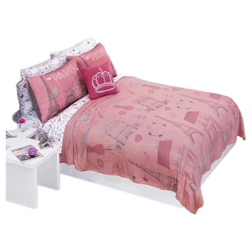 Cobertor Ultrasuave Francesa Cama Matrimonial Rosa Concord