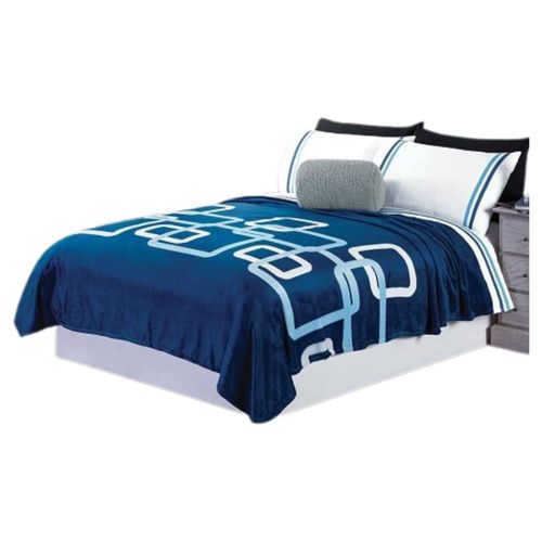 Cobertor Ultrasuave Edimburgo Cama Matrimonial Azul Concord