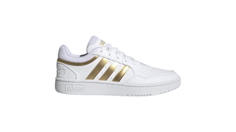 Tenis adidas de outlet mujer blanco con dorado