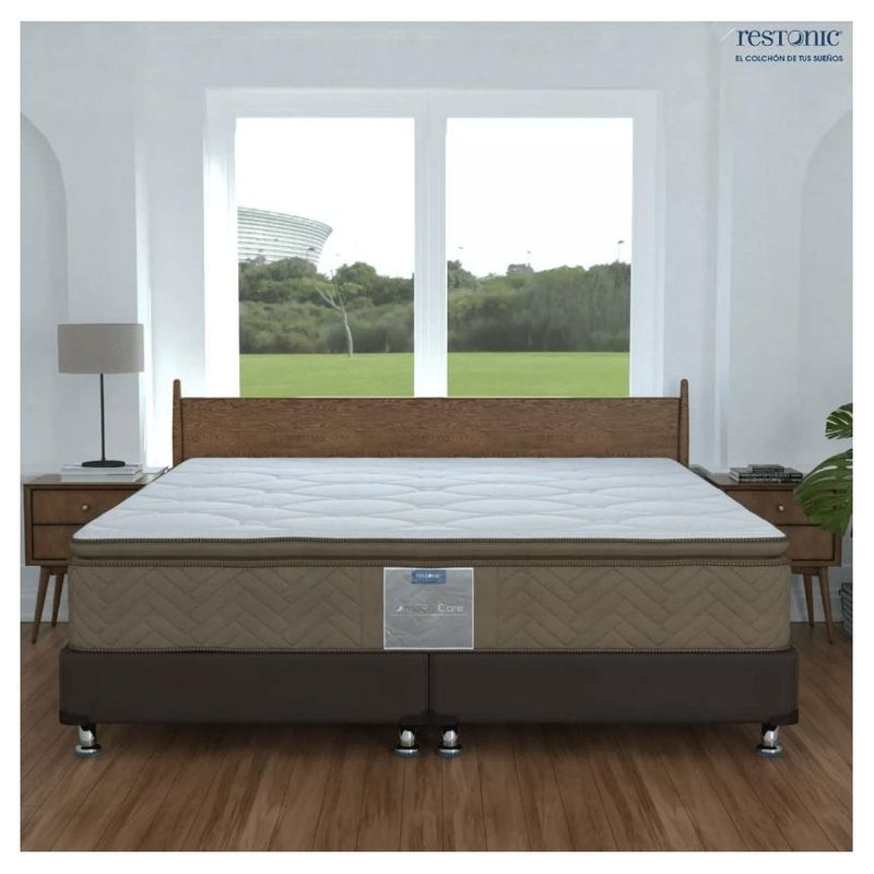 Pack de Colchon Restonic King Size Leyen Antiestres + Blancos Bleden