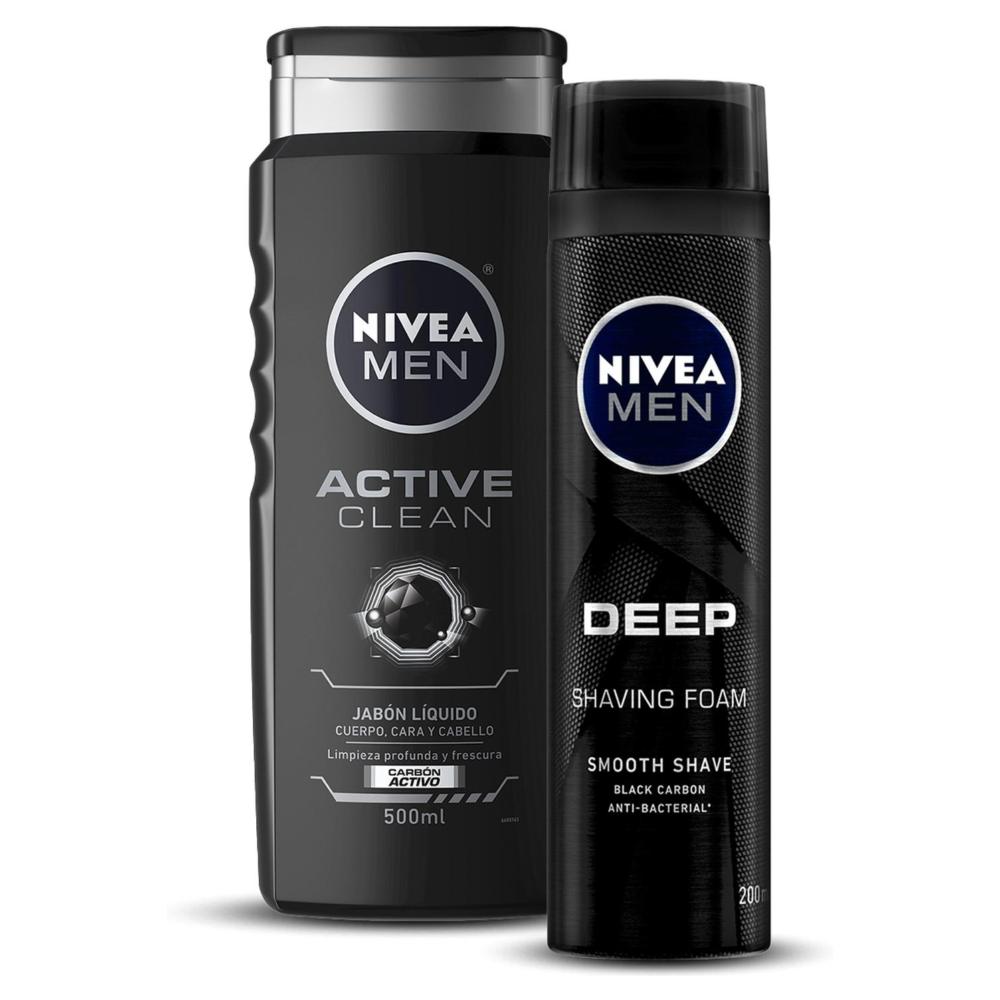 Pack de Nivea Men Shower 500ML + 1 Espuma Afeitar Deep