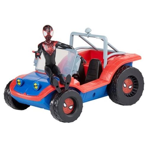 Marvel Spider Man: Spider Mobile Y Miles Morales Figura 6 Pulgadas