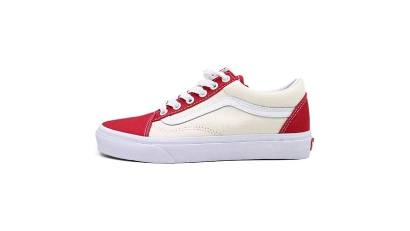 Vans old skool rojos cheap con blanco