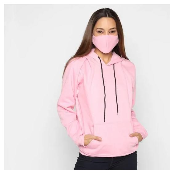 Sudadera best sale rosa lisa