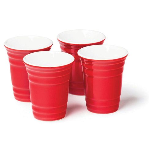 Vasos de Chupito Rojos set de 4 piezas