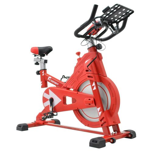 Bicicleta Fija Rueda 10 Kg Cardio Spinning Pro Roja