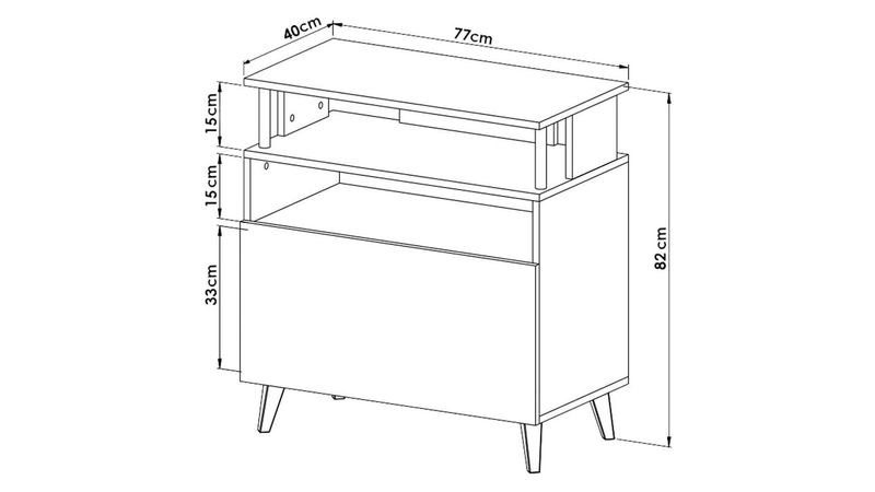 Mesa Auxiliar, Lateral,organizador De Cocina Y Microondas