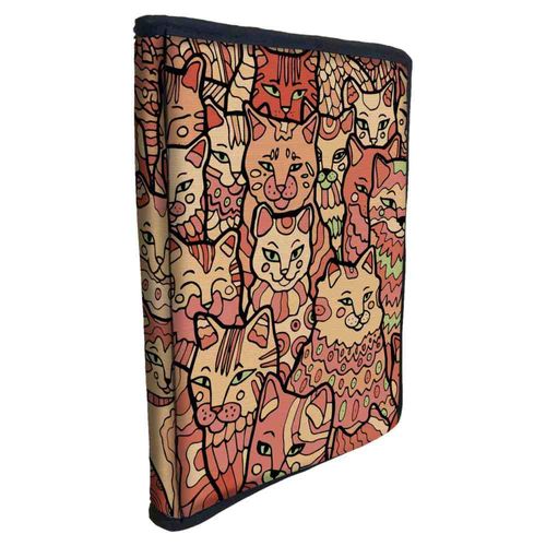 Funda Porta Libros de Tela Diseño Gatos