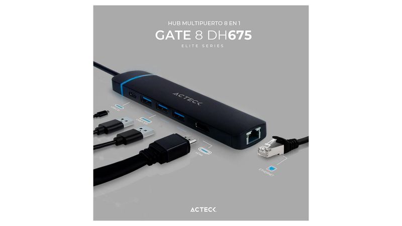 HUB USB C, Gate 8 DH675