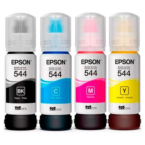 Kit 4 Botellas Tinta EPSON T544 Color L1210 L1250 L3210 L3250 L3260