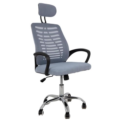 Silla Ejecutiva con Respaldo Reclinable Gris Mesh Oficina