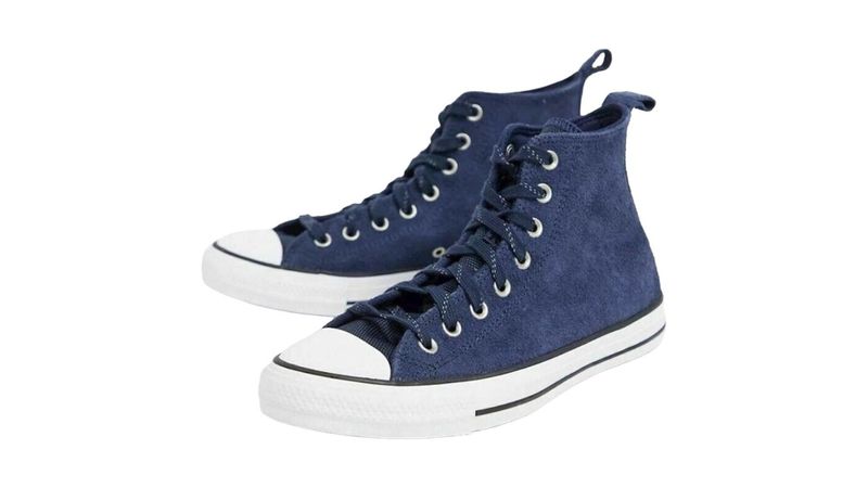 TENIS CONVERSE CTAS HI SUEDE DE BOTA COLOR AZUL