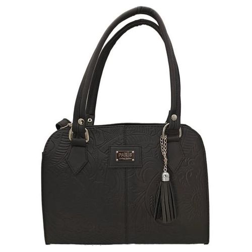 Bolsa en Piel Vacuno Cincelada Fana Maribel Negro