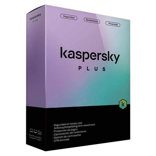 Antivirus Kaspersky Plus, 10 Dispositivos, 1 Año.
