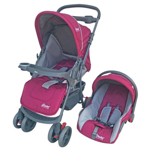 Set Carriola D'bebé Travel System Star Baby de 0 a 36 meses Rosa