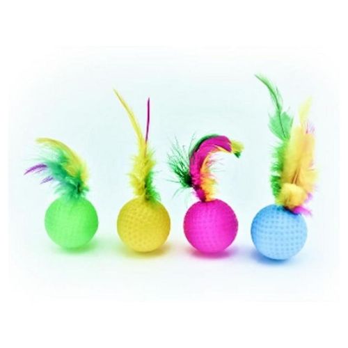 Juguete Gatos Pawffy Pelota Plastica C/sonaja 3 Piezas Sunny