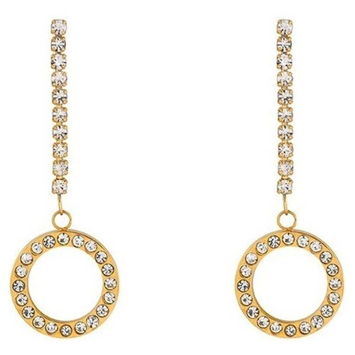 Aretes Blgari Cristal Diamante Oro 24k Laminado