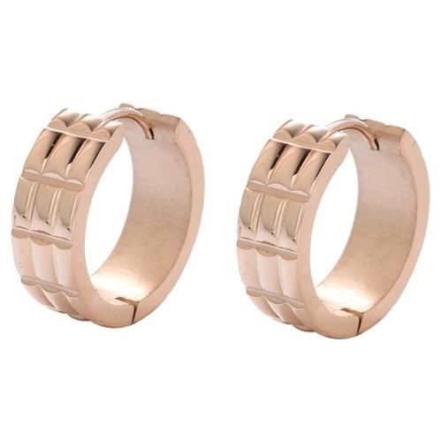 Arracadas Huggies Facetadas Oro Rosa 18k Laminado