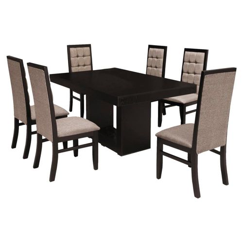 Comedor 6 Sillas Gema - Negro