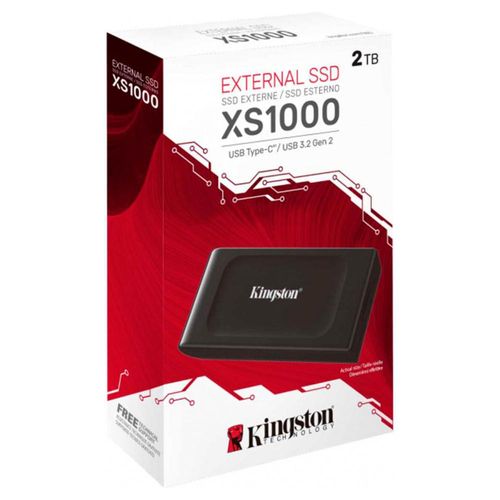 SSD EXTERNO KINGSTON XS1000 2TB USB-C NEGRO/PLATA SXS1000/2000G