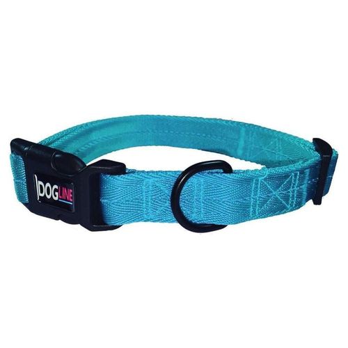 Collar Nylon Dogline Grande 33cm A 50.8cm Celeste P/ Perro