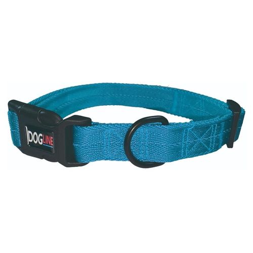 Collar Perro Nylon Dogline Mediano Azul Celeste