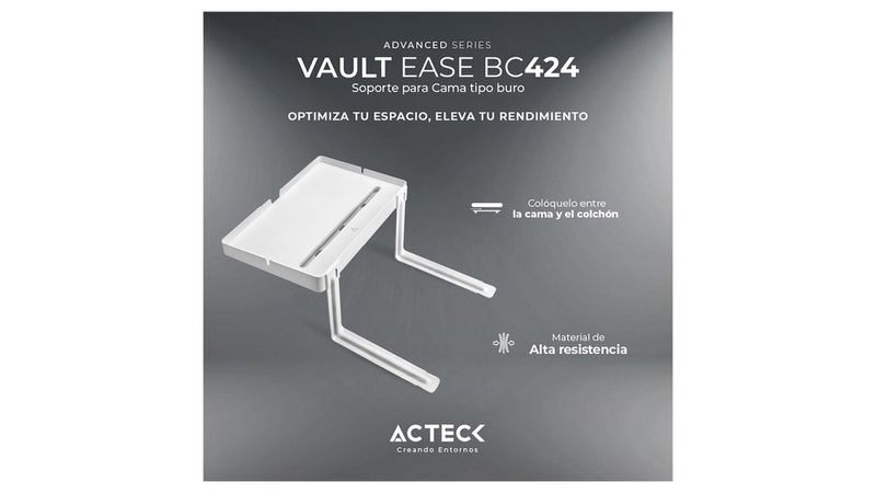 Soporte de cama para Tablet ACTECK VAULT EASE BC424 Ajustable hasta 20 –  GRUPO DECME