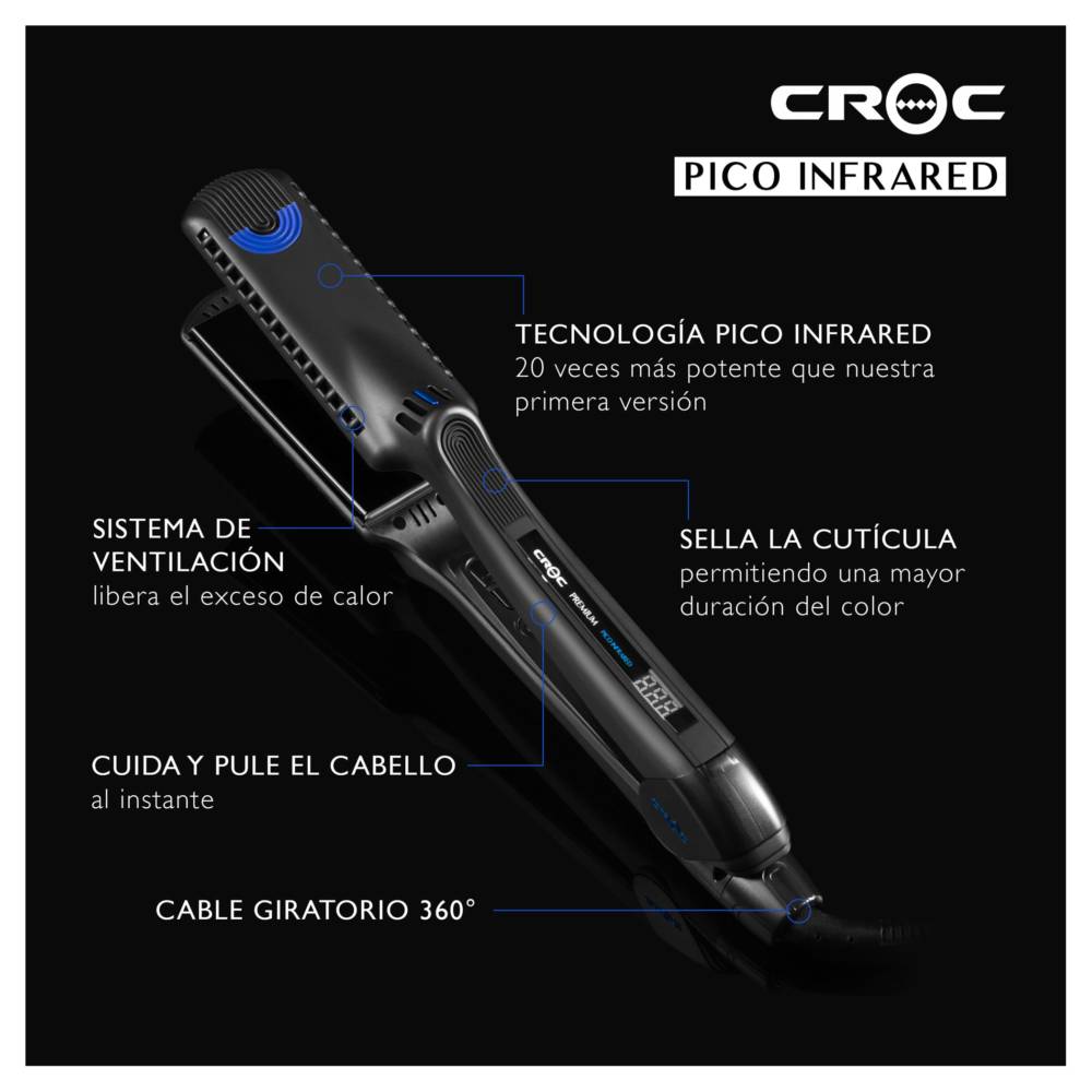 Croc Professional Premium Pico Infrared Flat Iron - 1.5