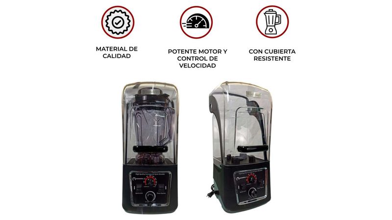 Licuadora con Escudo 2200w 4 L Shorbull Uso Rudo