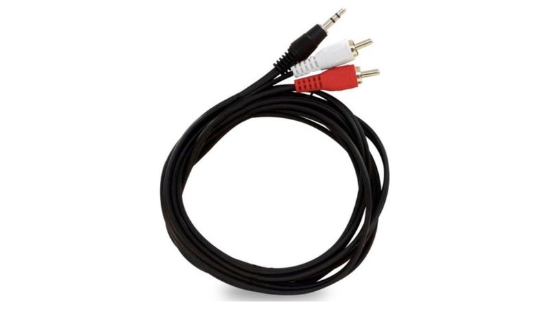 Cable De Audio Con 1 Plug 3.5mm Tipo Macho A 2 Rca Tipo Macho