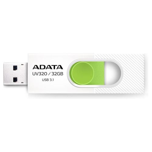 Unidad Flash USB 3.0 ADATA UV320 de 32 GB. Color Blanco/Verde.