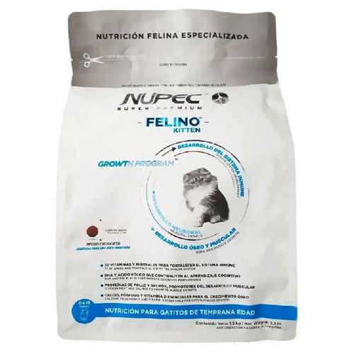 1.5 Kg Nupec Felino Kitten Alimento Gato Hasta 12 Meses