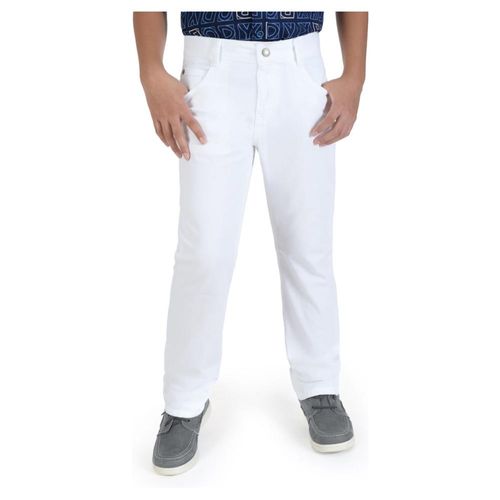 Pantalón Vaquero Gabardina Boys Skinny Fit Blanco