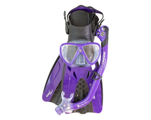 Set de Snorkel Tonga Pro Dry CRESSI Adulto Snorkeling Violeta L/XL