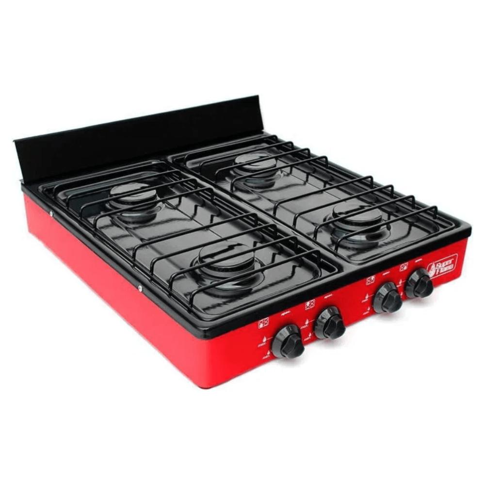 Parrilla De Mesa A Gas LP Super Flama 4Q-R Roja -Alb