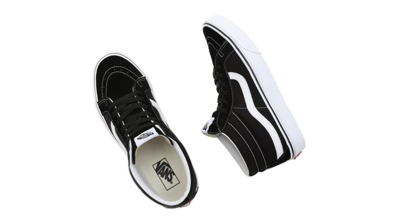 Vans mid best sale top hombre negro