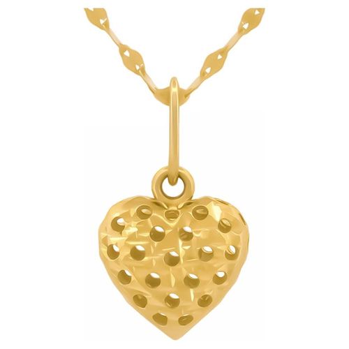 Cadena Gargantilla Corazón Puntos 0.8 cm Oro Solido 14k