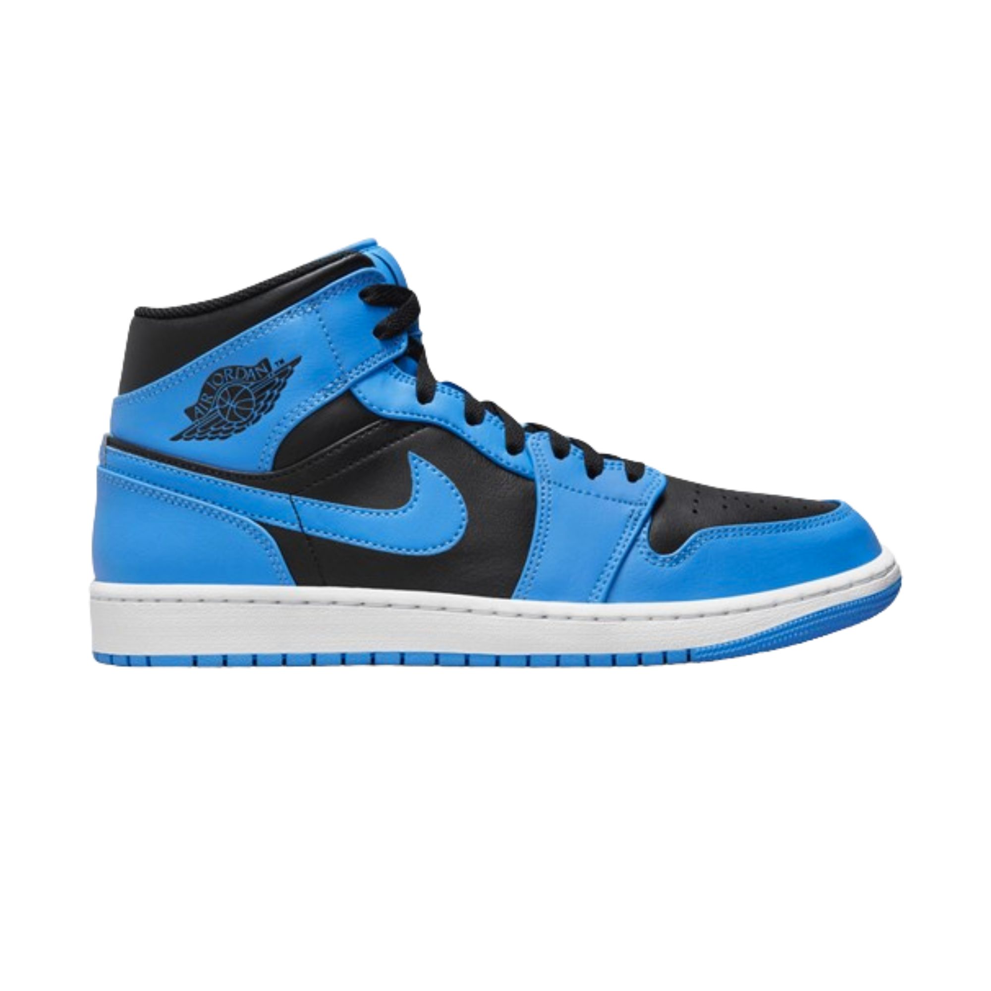 Tenis Nike Air Jordan 1 Mid University Blue /blu/blck/wht/