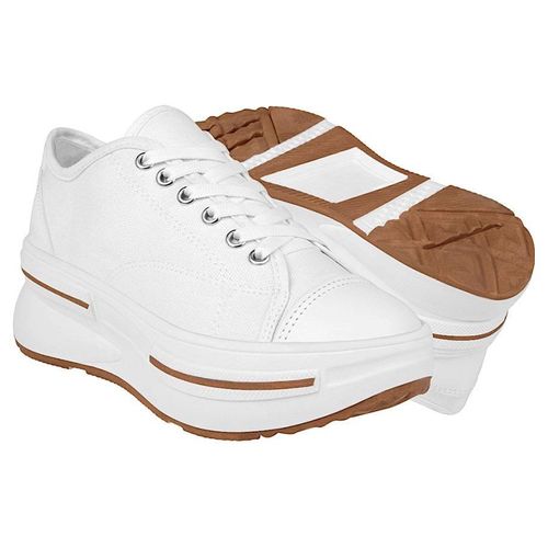 TENIS CASUALES DAMA STYLO 9311 TEXTIL BLANCO