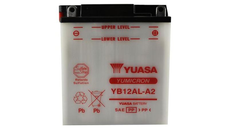 Bateria para moto YB12AL-A 12V 12Ah Yuasa sin acido