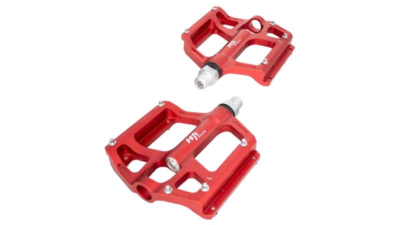 Pedales para bicicleta BMX 1 2 aluminio rojo ALNC 1002 HS